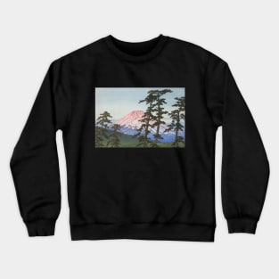 Mount Fuji at Hakone by Kawase Hasui Crewneck Sweatshirt